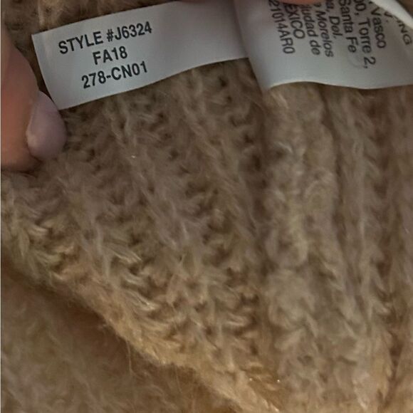 J. Crew Point Sur Mohair Wool Blend Turtleneck Tan Peach Blush Sweater Size XS - Picture 7 of 9